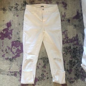 White ripped skinny jeans